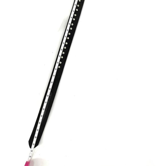 Vintage Justin Black Leather Belt Diamond Conchos Size 32 - Picture 7 of 10